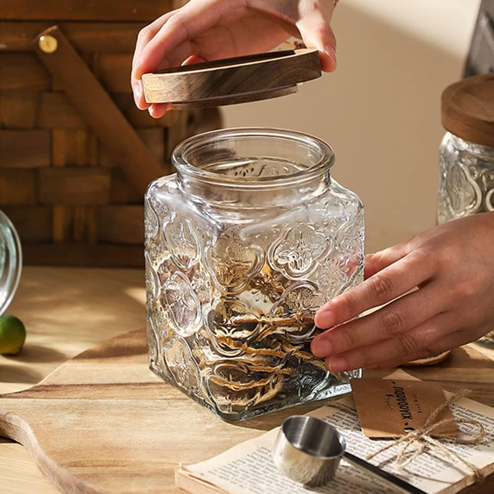 Glass Storage Container With Lid Square