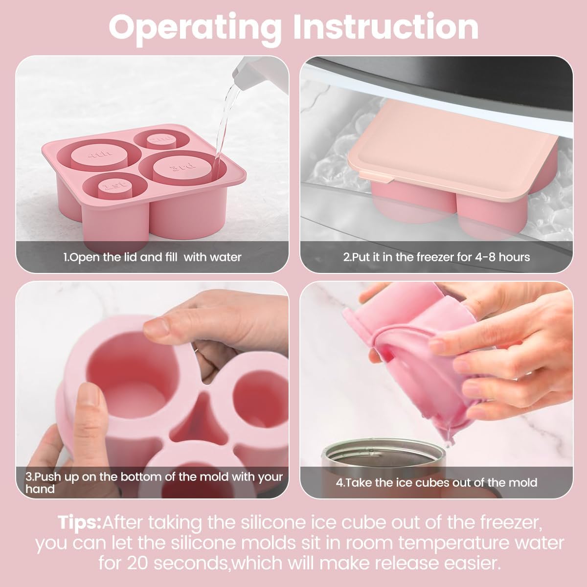 Large Silicone Ice Cube Tray