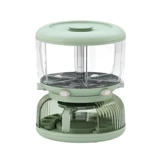 Rotating Multi-Compartment Grain & Cereal Dispenser With Egg Tray - 6 Grid