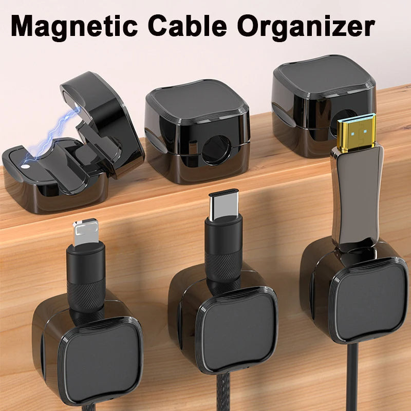 Magnetic Cable Clip – Under Desk Wire Organizer 10 pcs