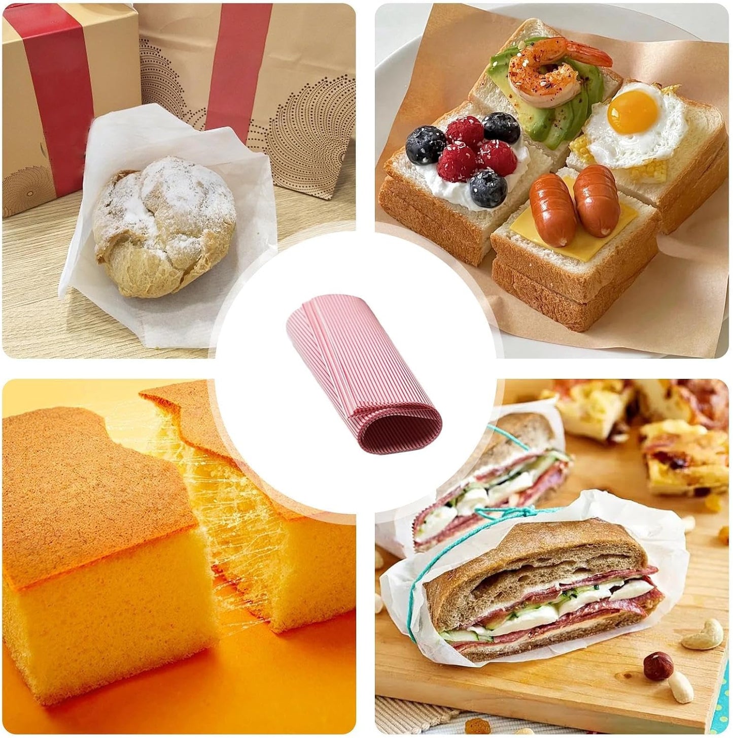 Food Grade Wax Paper Sheets – 50 Pcs Grease-Proof Food Wrapping Paper
