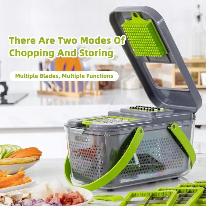 22 in 1 Vegetable Cutter With Storage Basket