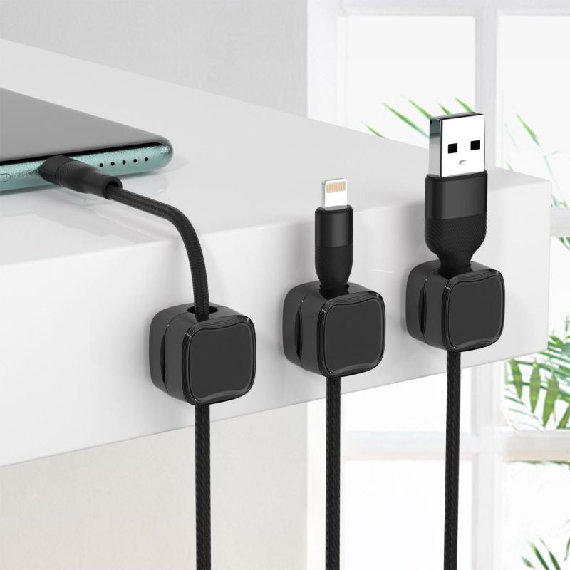 Magnetic Cable Clip – Under Desk Wire Organizer 10 pcs