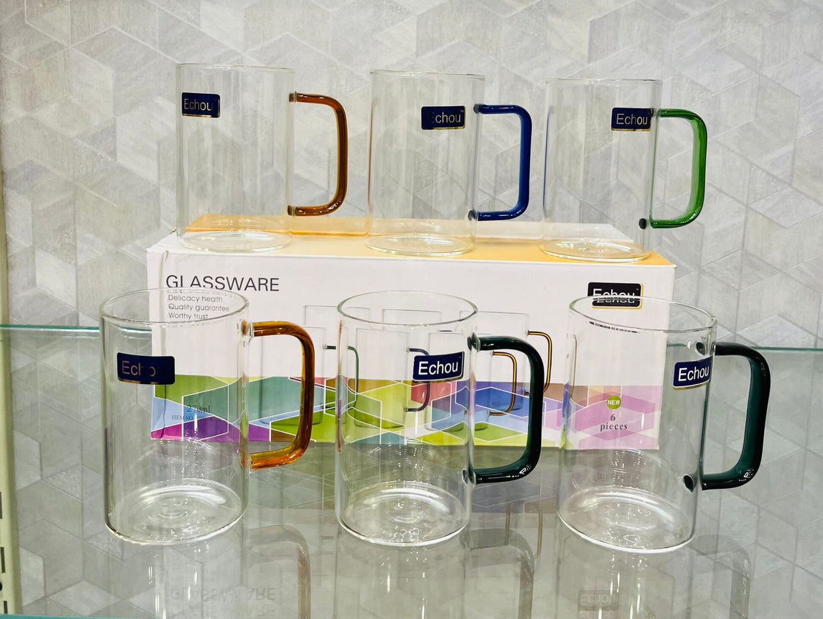 Glass Mugs Pack of 6