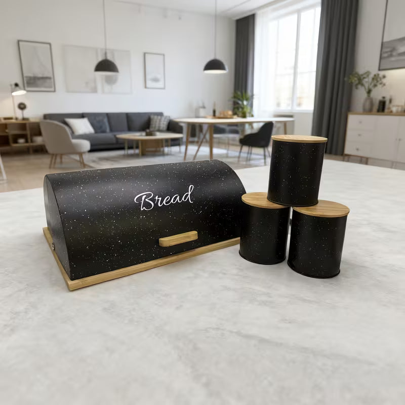 Bamboo Base Flip-Top Storage Box Set