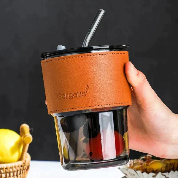 400ml Glass Sipper