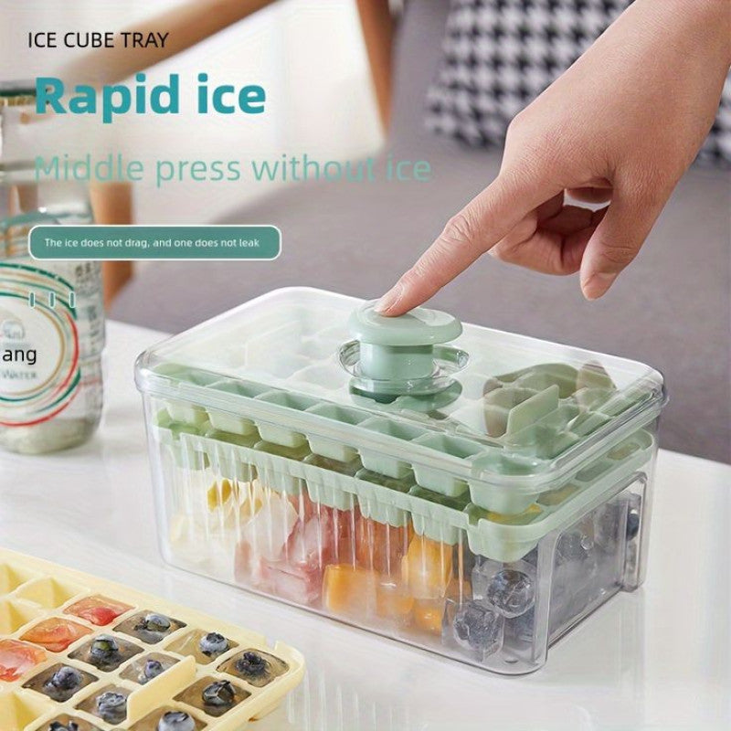 Ice Cube Tray with Lid and Storage Bin – BPA-Free Freezer Organizer | Adornia.pk