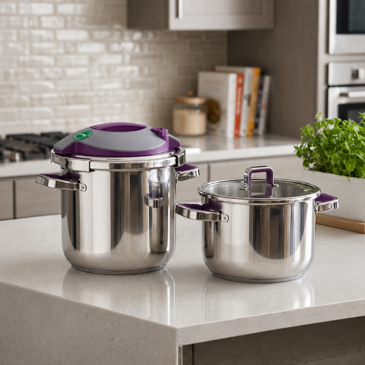 Turkish 2-in-1 Non-Stick Steel Cooker Set
