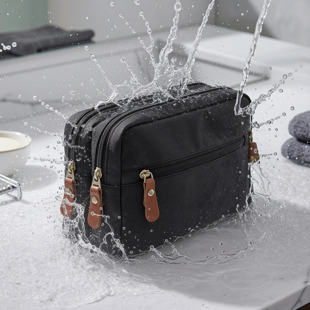 Dual Pocket Travel Toiletry Bag – Waterproof Hanging Travel