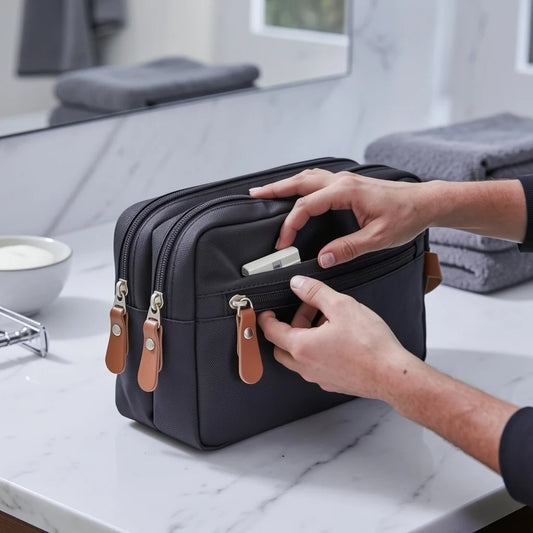 Dual Pocket Travel Toiletry Bag – Waterproof Hanging Travel