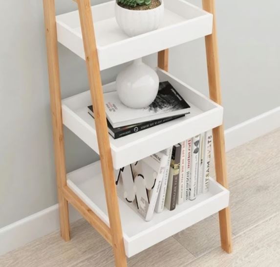 3/4 Tier Storage Shelf Bamboo Display Shelving Unit Kitchen Storage Rack