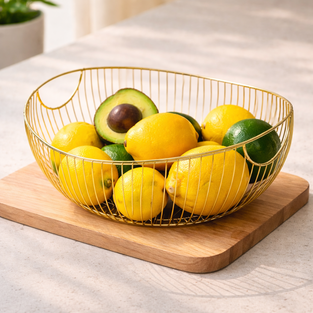 Premium Gold Fruit Bowl