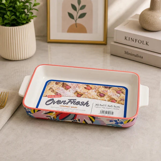 Danny Home Ceramic Bakeware Dish – 30.5 × 17.5 × 5.5 cm