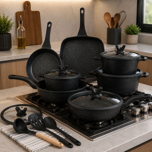 21-Piece Granite Non-Stick Cookware Set