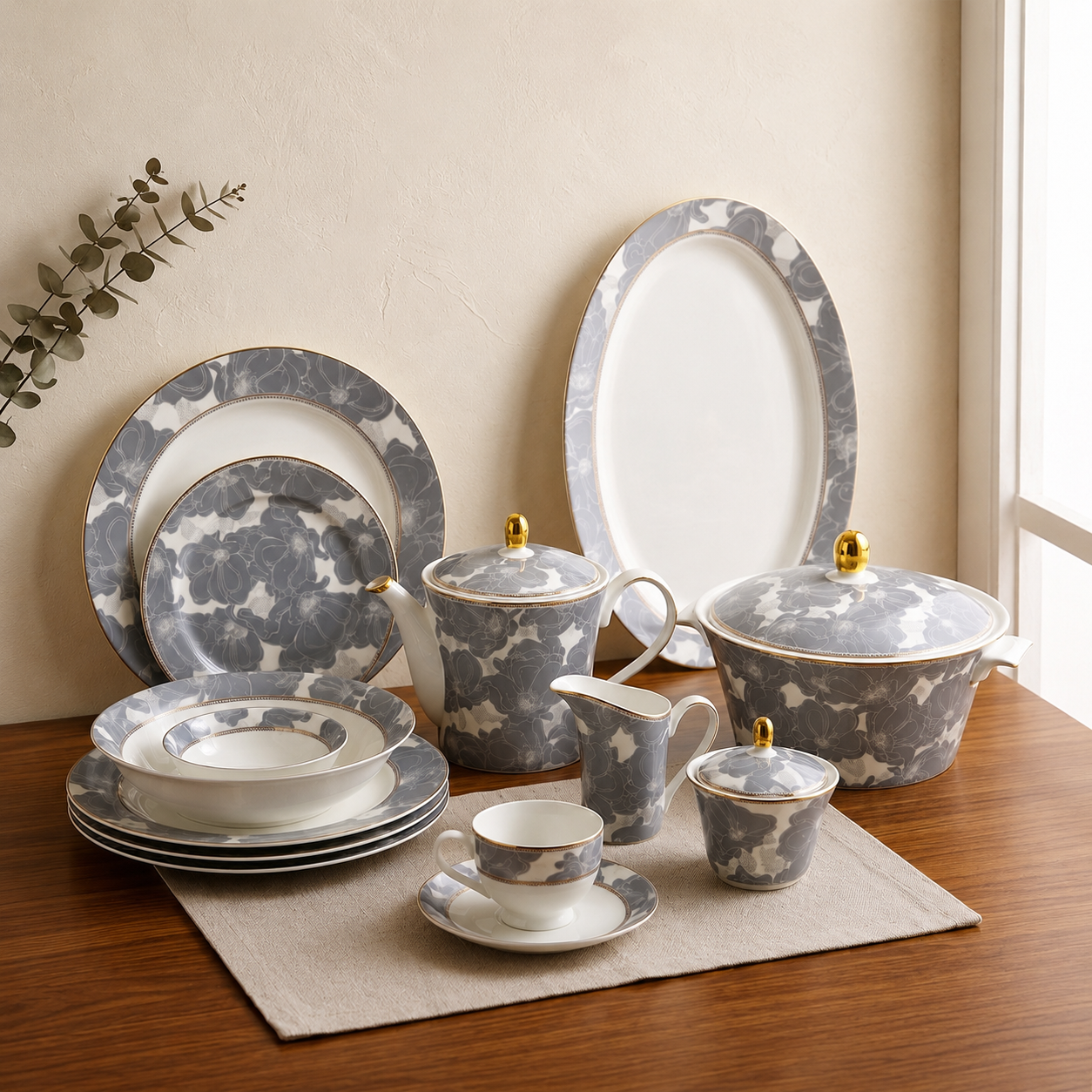 Luxury Super Bone China Dinner Set