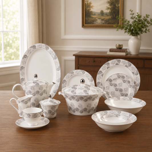Premium 61-Piece Super Bone Dinner Set