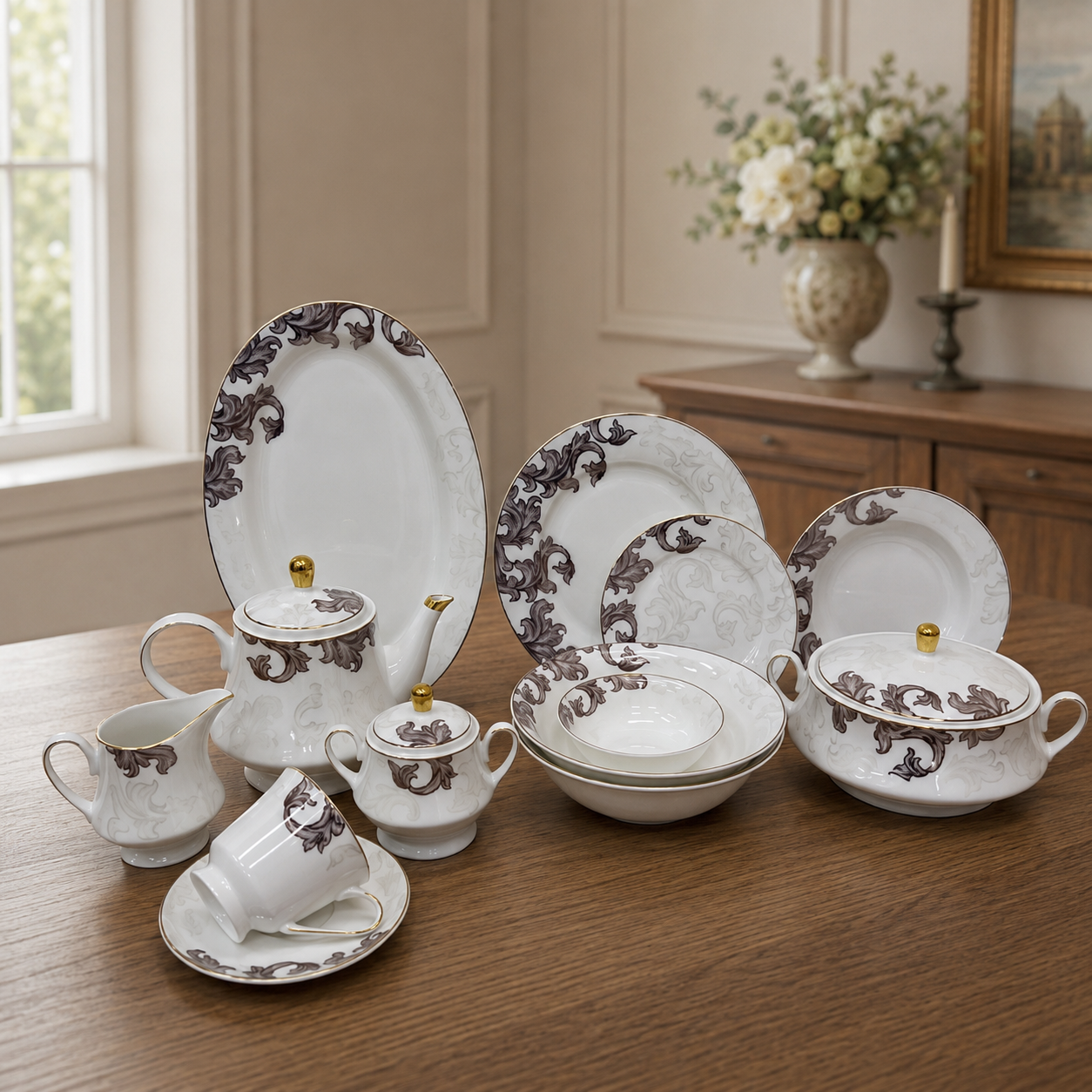 Elegant Super Bone Dinnerware Set