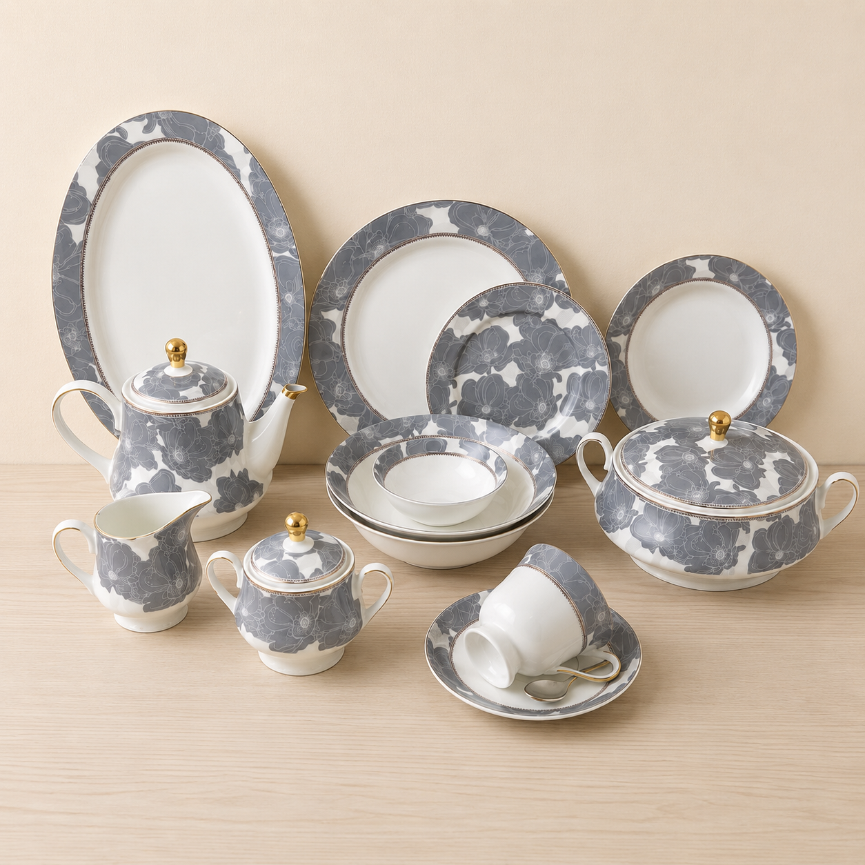 Elegant Super Bone Dinner Set