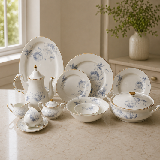 Floral Super Bone Dinner Set