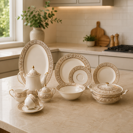 Super Bone Dinner Set – 61 Pieces Fine Bone China Collection