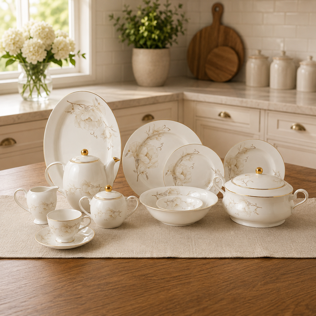 Elegant Super Bone Dinner Set