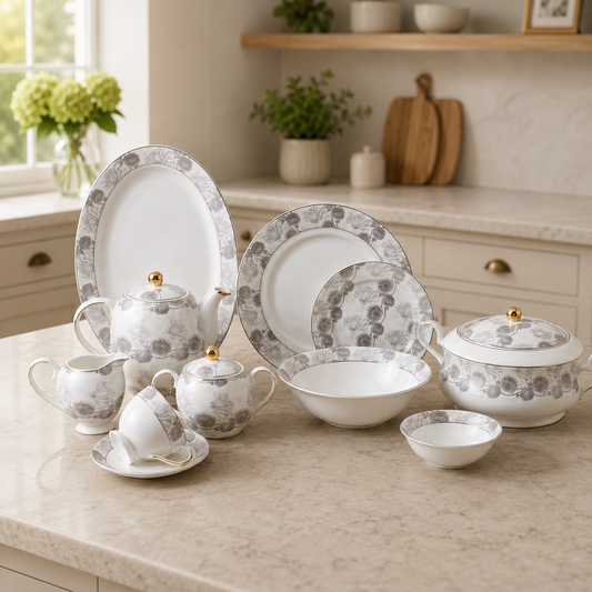 Floral Super Bone Dinnerware Set