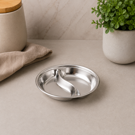 1×2 Sauce Dish – 12cm Silver Finish