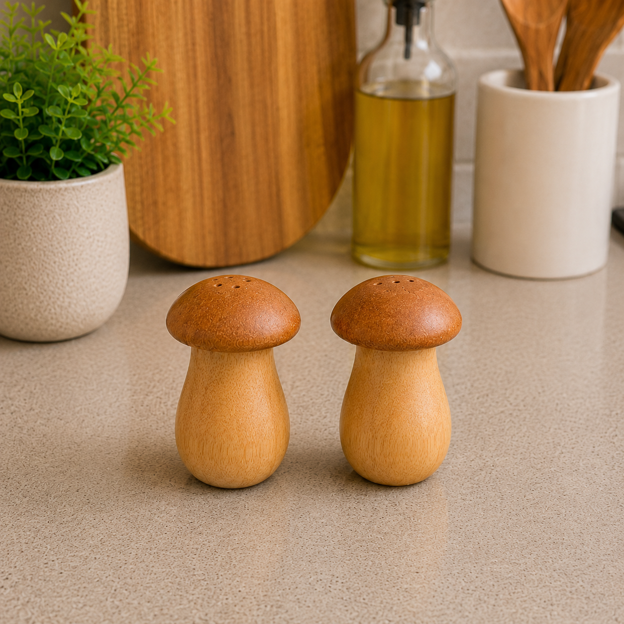 Mushroom Salt and Pepper Set