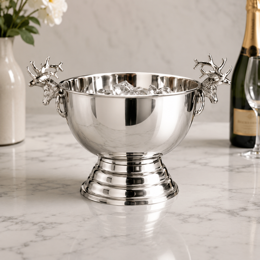 Luxury Deer Antler Stainless Steel Ice Bowl