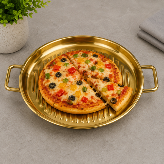 Luxury Gold Grilled Pizza Plate – 18cm