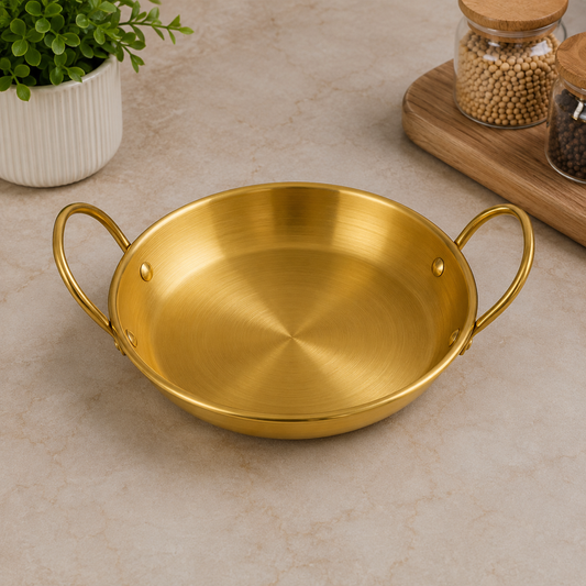 Luxury Gold Shallow Pot – 20cm
