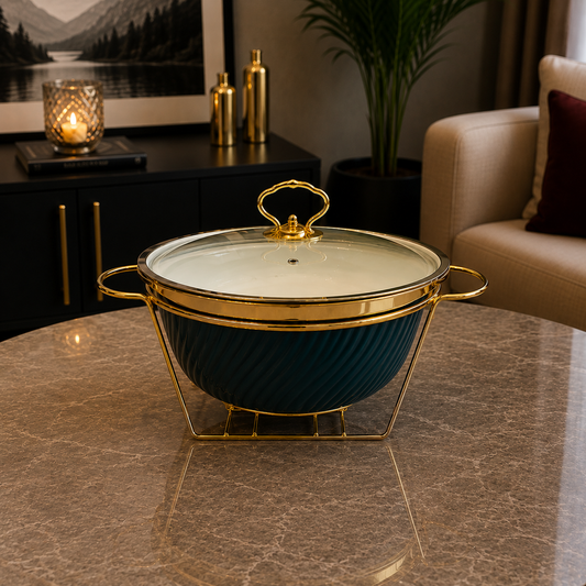 Round Green Serving Dish - 10 Inches