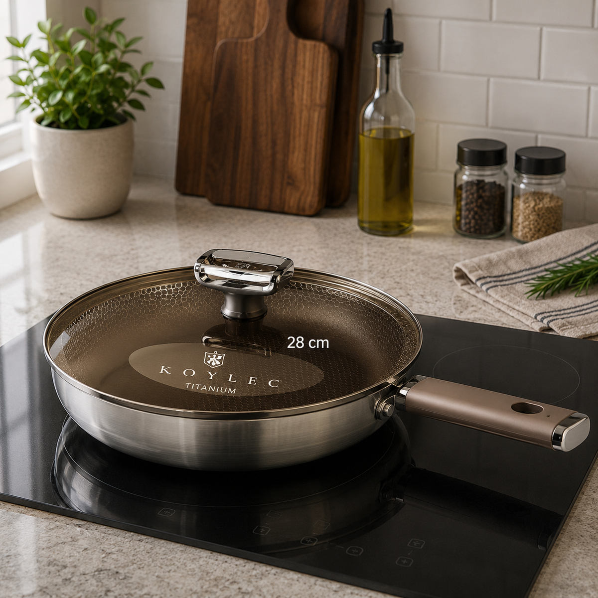KOYLEC Titanium Fry Pan – 30 CM