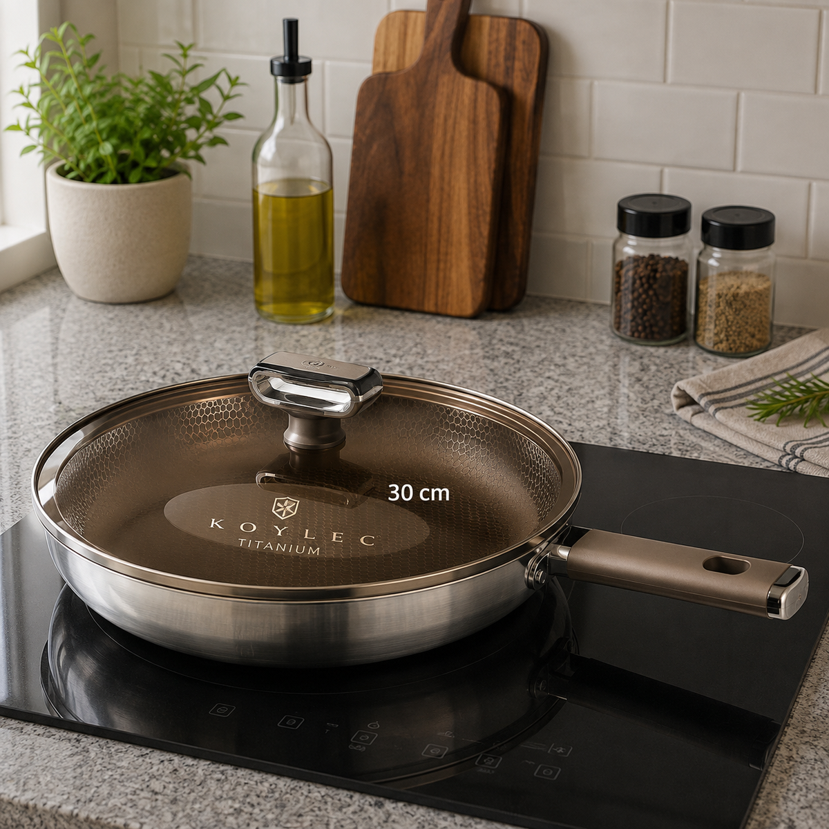 KOYLEC Titanium Fry Pan – 30 CM