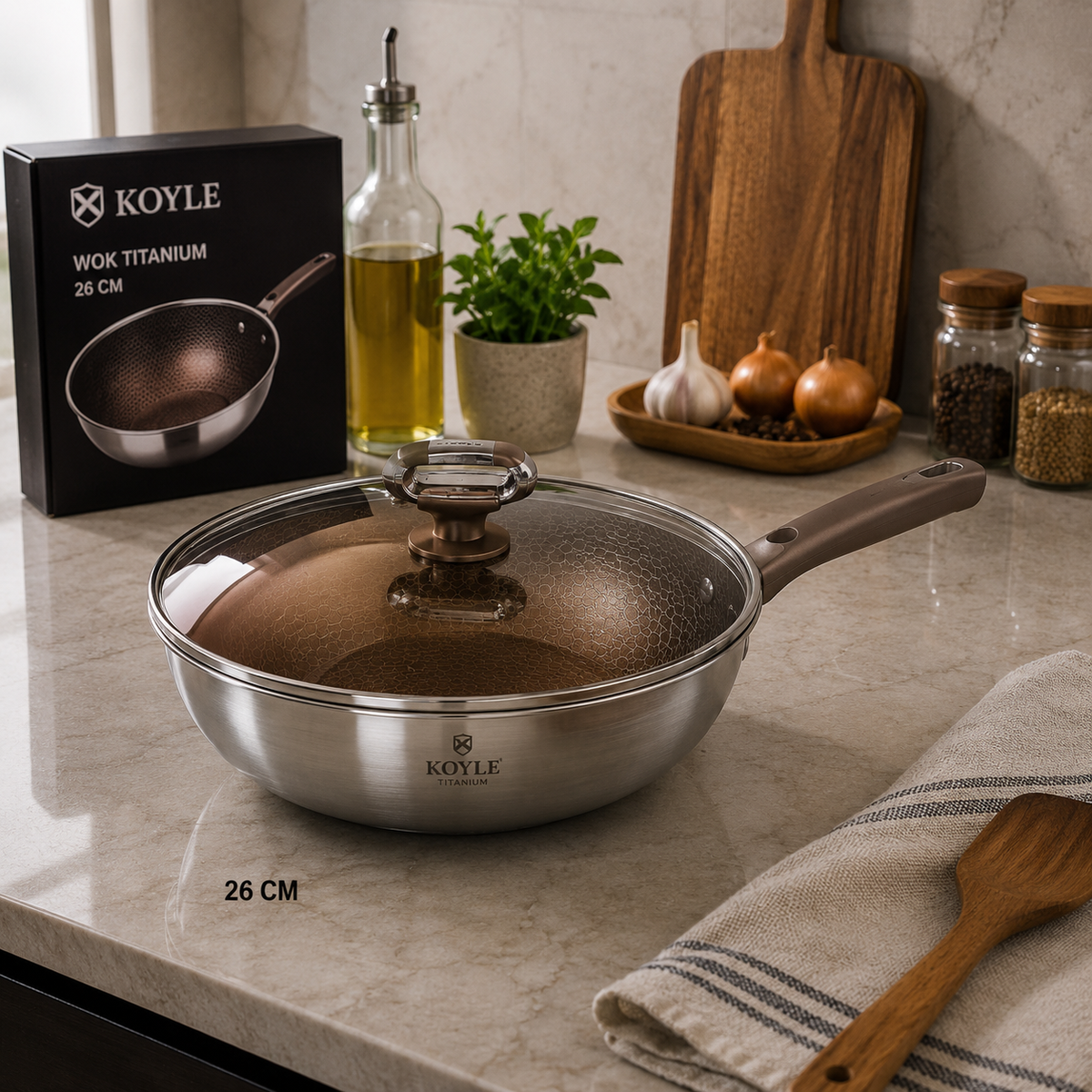 KOYLE Titanium Wok – 30 CM