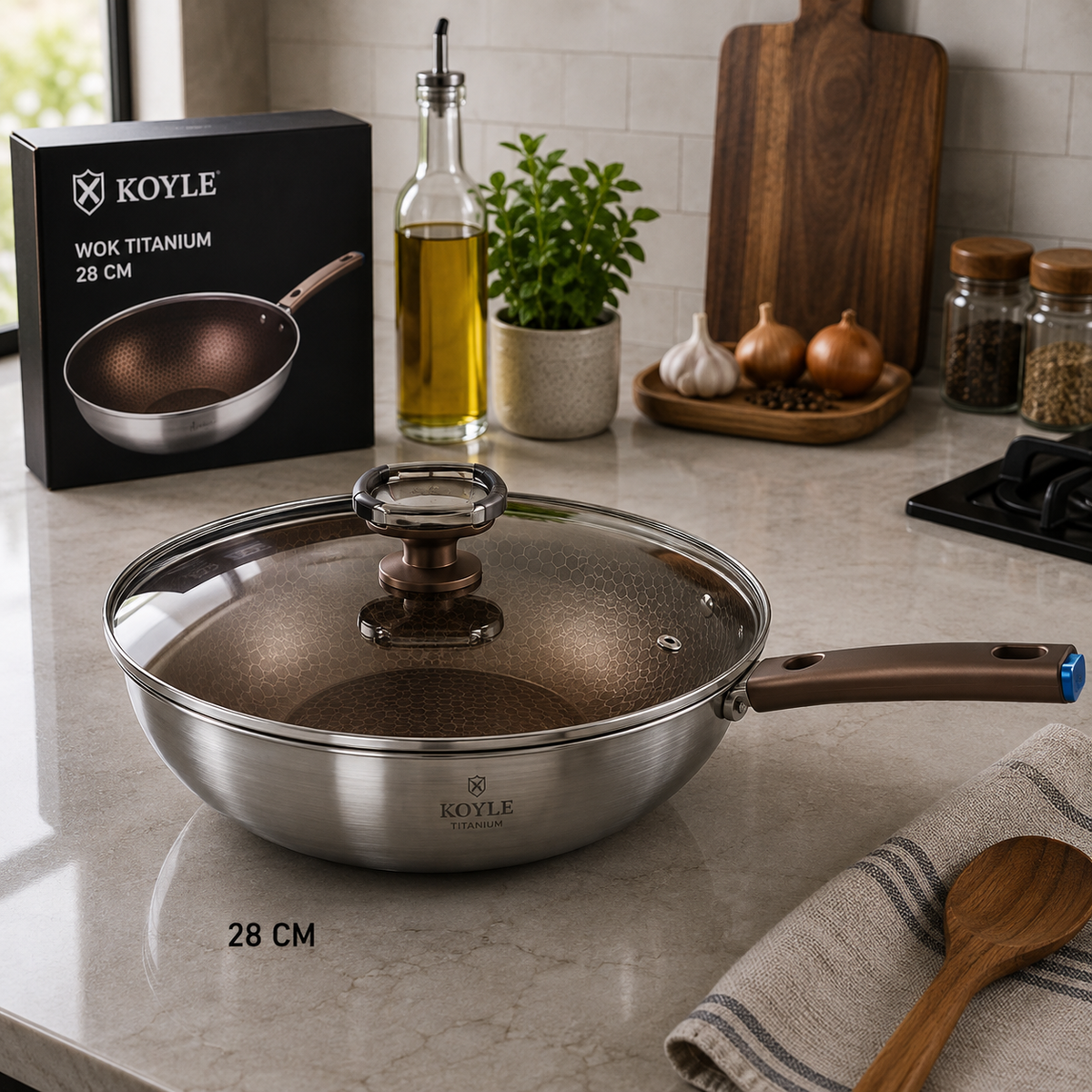 KOYLE Titanium Wok – 30 CM