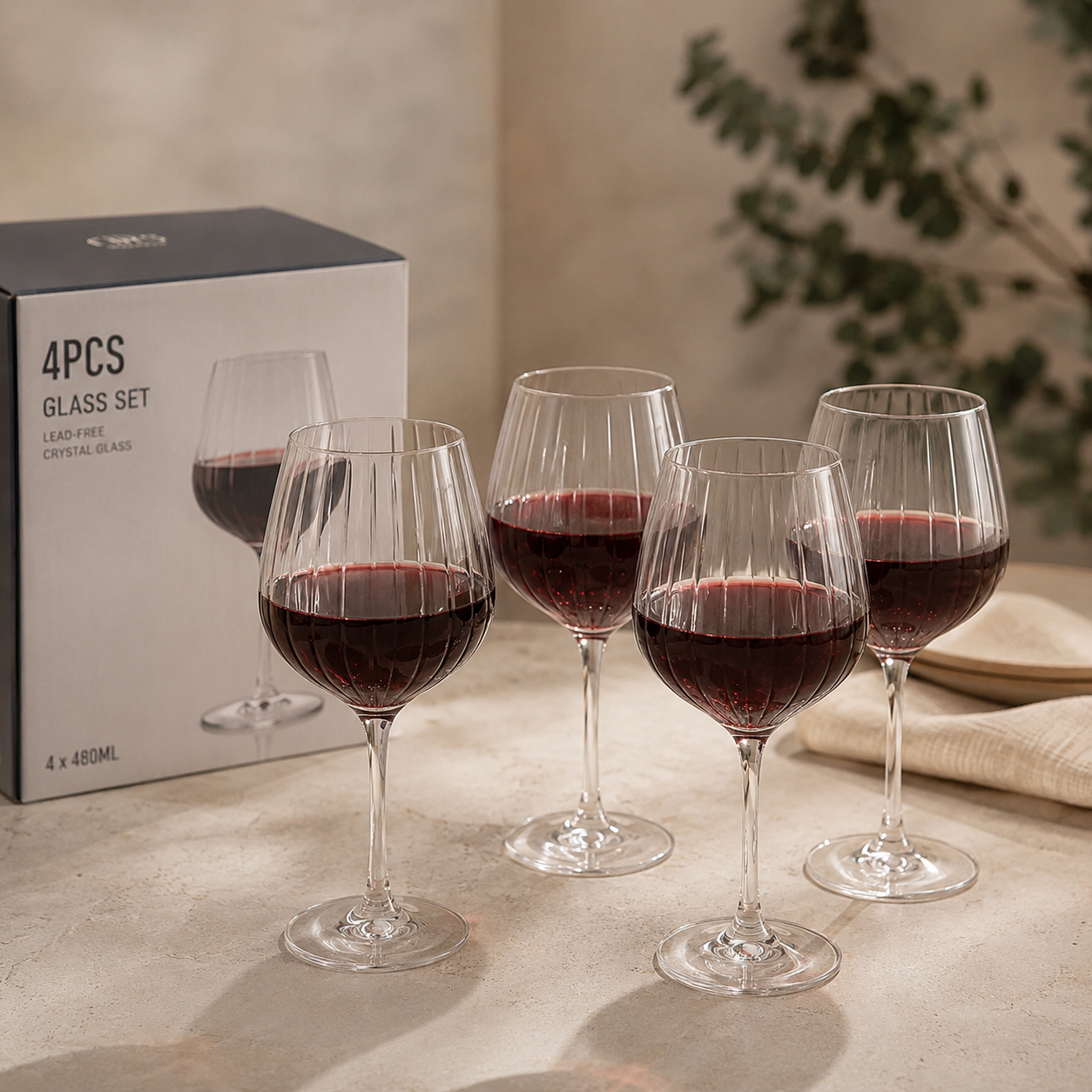 Crystal Champagne Goblets – Set of 4
