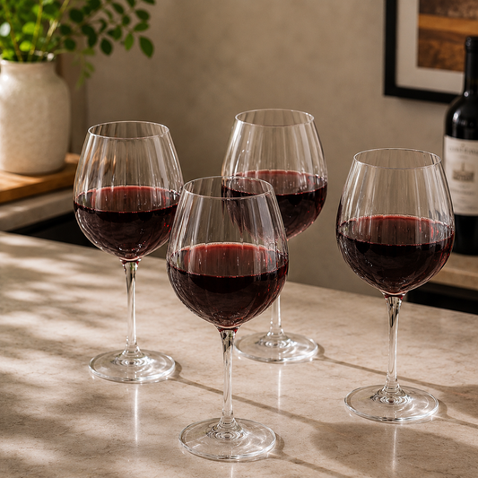 Crystal Round Champagne Goblets – Set of 4