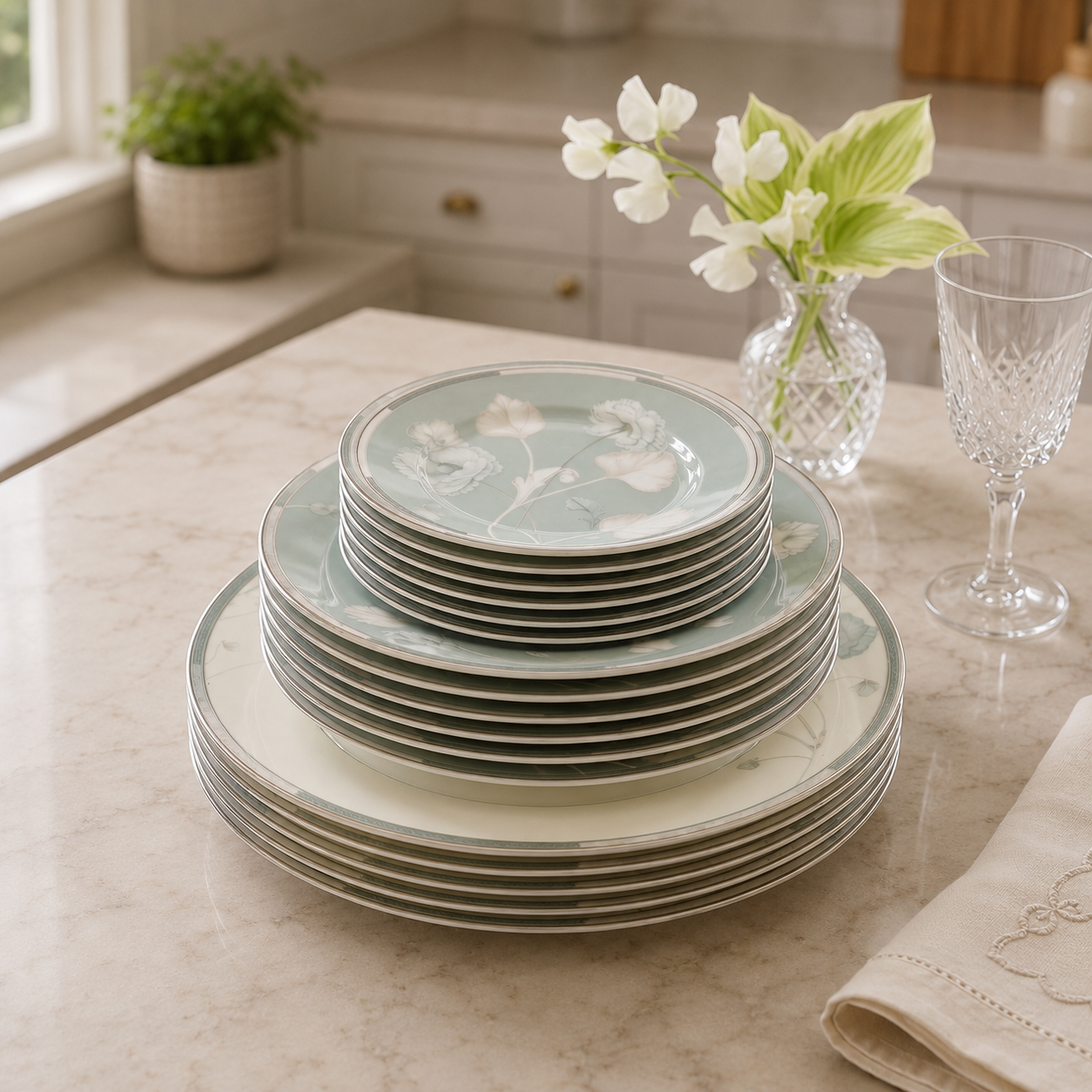 Elegant Floral Dinnerware Set
