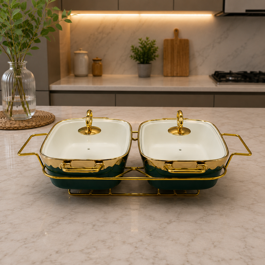 Azure Royale 11.5 Inches Rectangular Twin Serving Set