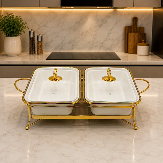 Luxury Twin Rect Serving Set – 12 Inches