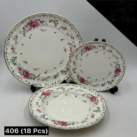 Royal Albart 18 Pcs Dinner Set | Premium Ceramic Tableware for Elegant Dining
