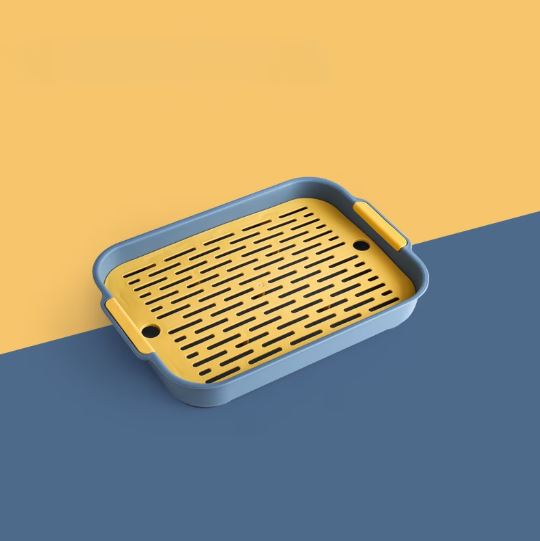 Double Layer Multi Purpose Plastic Dish Drain Tray