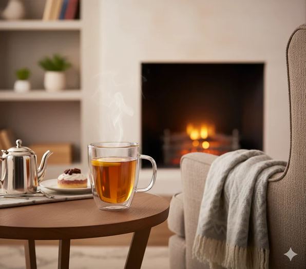 Double Wall Glass Mug with Handle for Coffee Tea Latte