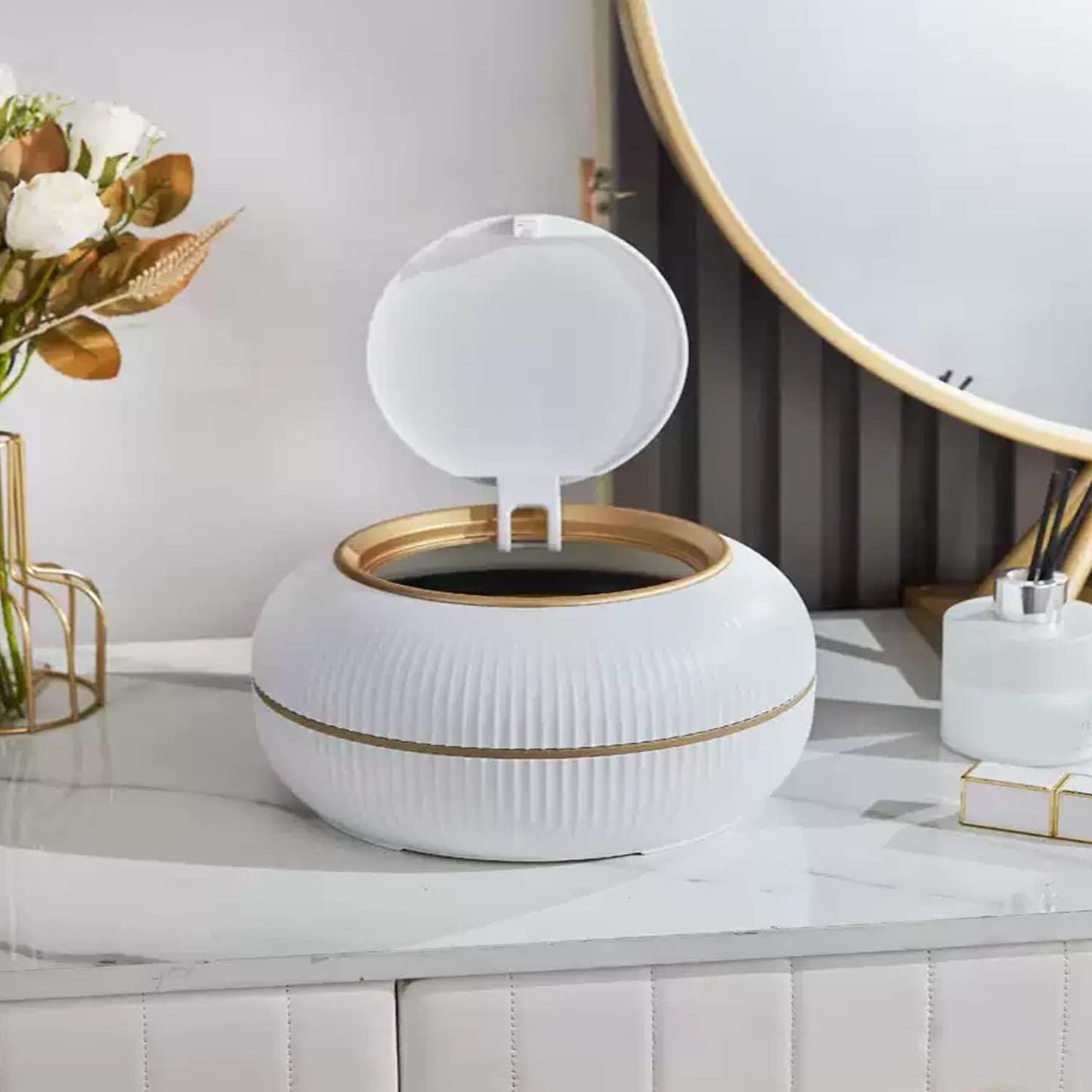 Creative Trash Can Household Dustbin Bins, Waterproof Bathroom Office Trash Bin
