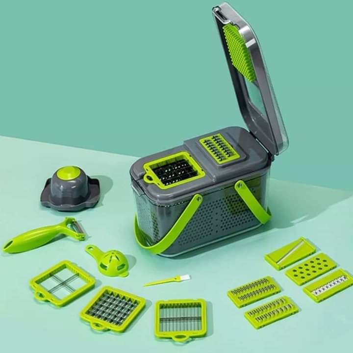 22 in 1 Vegetable Cutter With Storage Basket