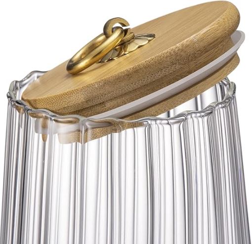 650ml Pumpkin Shaped Glass Canister Sealing Food Storage Jar with Wood Lid