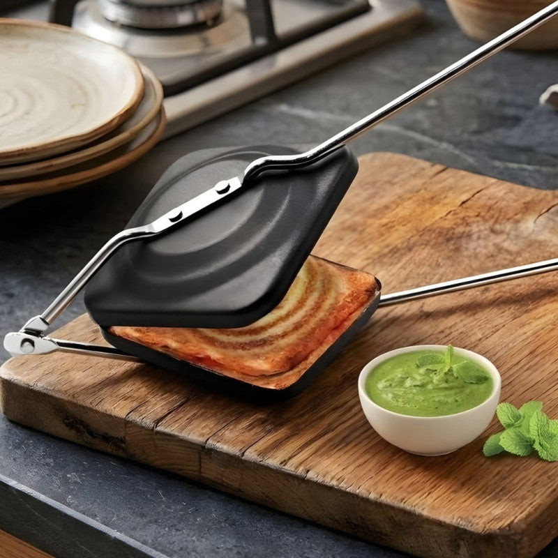 Gas Top Cast Iron Sandwich Maker, Stove Top Toasted Sandwich Grill