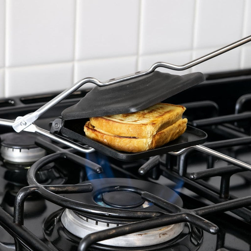 Gas Top Cast Iron Sandwich Maker, Stove Top Toasted Sandwich Grill