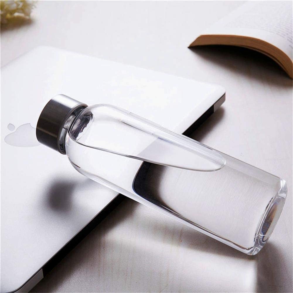 Borosilicate Glass Water Bottle Stainless Steel Leakproof Lid And Cover